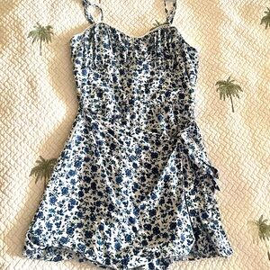 Altar’d State Floral Blue and White floral romper